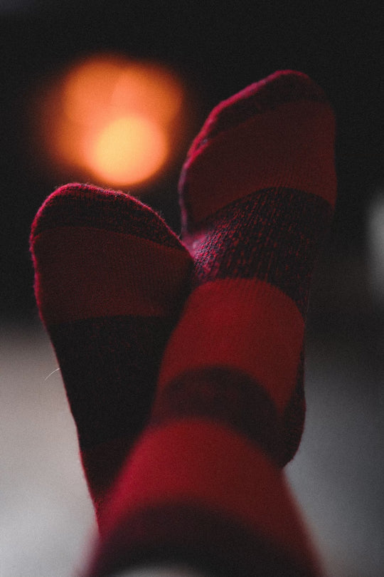 Merino Wool Winter Sock - Red