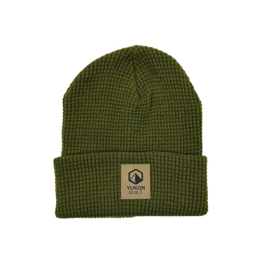 Waffle Knit Beanie - Moss