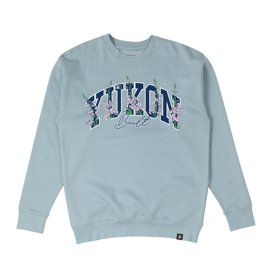 Fireweed Script Crewneck - Glacier